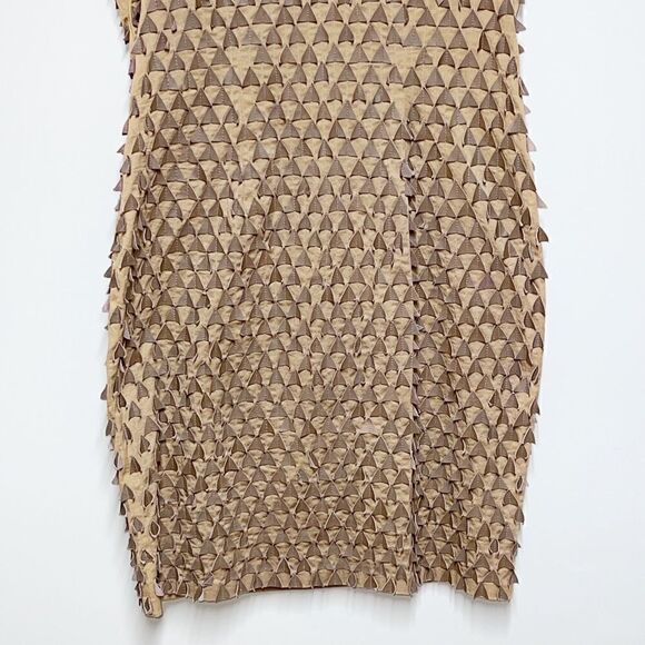 NWT Blank London Anthropologie Handmade Silk Leather Bodycon Dress Sz L $400 - Picture 7 of 7